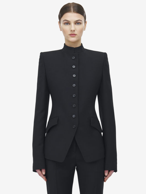 ALEXANDER MCQUEEN - Single-breasted Buttoned Jacket - Item 834089QJAEK1000